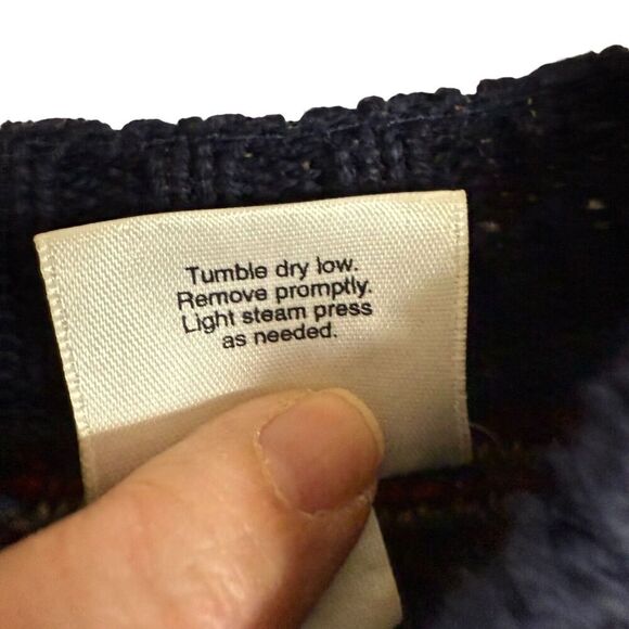 Vtg Pendleton Sweater Men's Cotton XL Plaid Blue Preppy Classic Eclecticgrandpa - Picture 3 of 7